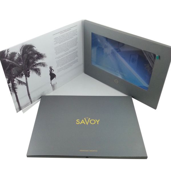 HD IPS LCD Video Brochure Card Handmade 256MB Memory Made By Artificial Paper