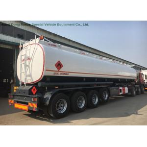 Buy cheap 58m3 Stainless Steel Fuel Tanker Semi Trailer  4 Axles For Diesel ,Oil , Gasoline, Kerosene  Transport   50Ton from wholesalers