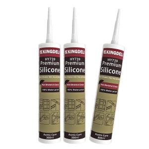 China Acetic General purpose Glass Adhesives silicone glue Weatherproof Silicone Sealant on sale