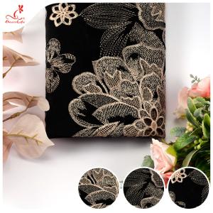 Buy cheap Flower Pattern Embroidered Lace Fabric Guipure Mesh Lace 135cm Width from wholesalers