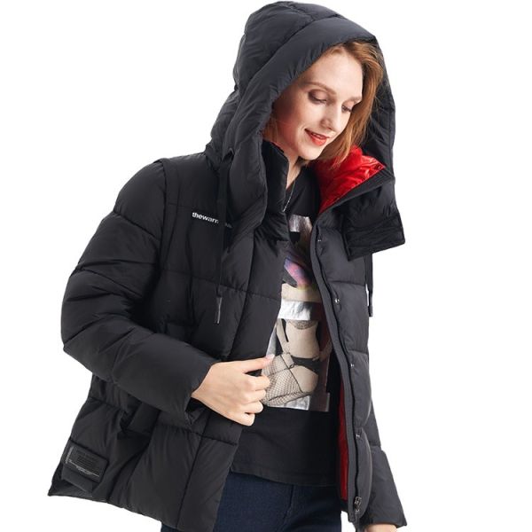 Buy cheap FODARLLOY 2022 puffer jacket ladies warm hooded cotton-padded clothes slim long down winter jackets women coats from wholesalers