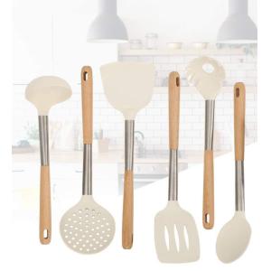 Buy cheap 6 piece Wood And Silicone Utensil Set ODM Available scratchfree from wholesalers