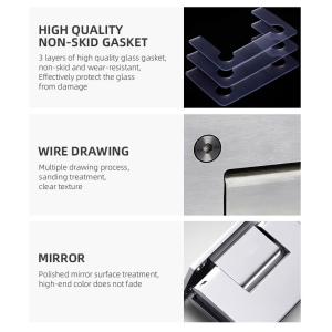 Buy cheap Long Lift Tempered Glass Hinges 90 Degree Chrome Plate Brass Glass Shower Door Hinge from wholesalers