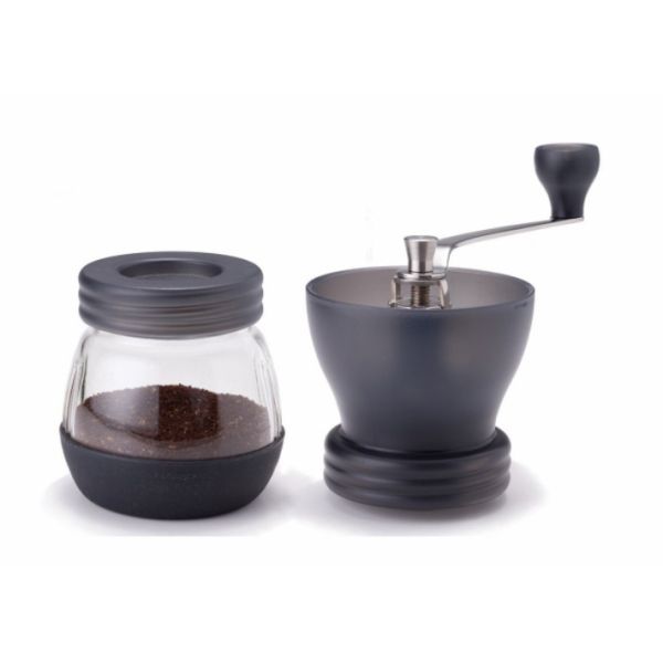 Quality Glass Adjustable Manual Coffee Grinder With Ceramic Burrs , 100ml Capacity for sale