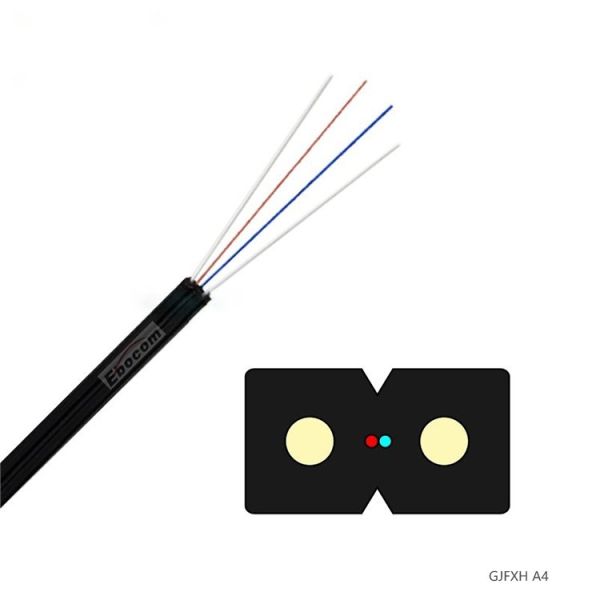 High quality GJXH Indoor FTTH Optical Fiber Cable 2core Single Mode G657A G652D single mode multi mode lszh jacket
