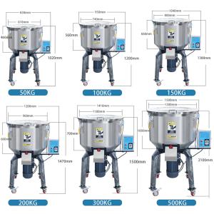 Stainless Steel Vertical Mixer 500kg Capacity 1.5kw Power