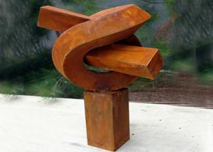China Creative Modern Public Rusted Corten Steel Sculpture For Commercial on sale