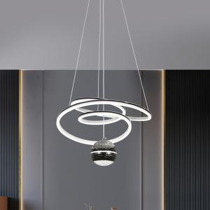 Buy cheap Factory Luxury Lustre Tri-Color Dimmable Remote Chandelier Pendant Lighting Fixture for Dining Room 2025 from wholesalers