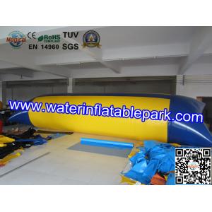 Blue And Yellow Inflatable Water Blob , Inflatable Water Jumping Pillow