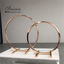 Buy cheap ZT-354 New wedding centerpieces gold metal round arch flower stand for event decor equipment from wholesalers