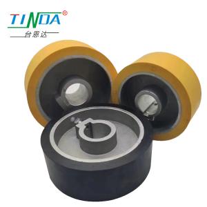 Profile Wrapping Machines Rubber Feed Roller Silicone Rubber Wheel Customised