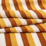 Fashion Textile 32s Yarn Dyed Stretch 93% Cotton 7% Spandex Stripe Rib Knit