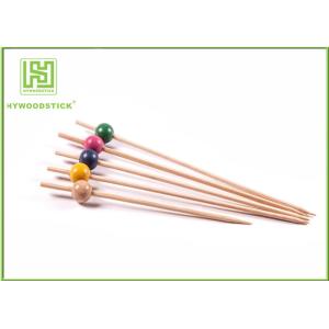 Buy cheap Fancy Extra Long Toothpicks Skewers , Wood Beads Smooth Bamboo Food Picks from wholesalers