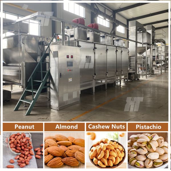 Industrial Small Peanut Roaster Machine Continuous Peanut Baking Machine Gas