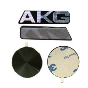 Buy cheap OEM / ODM Aluminum Self Adhesive Embossed Logo Sticker Metal Plate from wholesalers