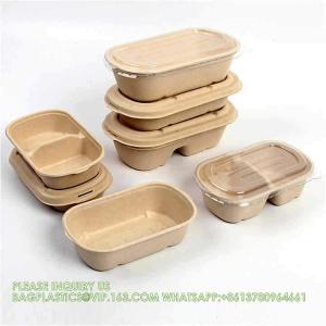 Wholesale Sugarcane Bagasse Pulp Lunch Box Takeaway Food Container Diaposiable