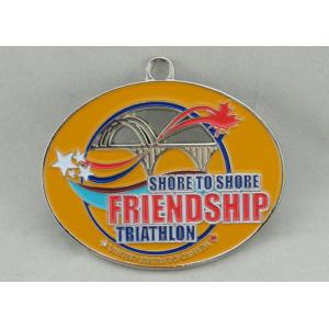 Shore To Shore Friendship Enamel Medal , Soft Enamel Nickel Plating