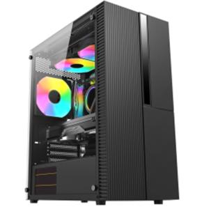 ATX RGB LED Gaming Computer Case with Tempered Glass Panel
