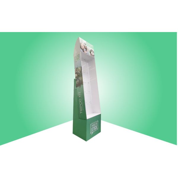 China Custom POS Cardboard Floor Display With Plastic Pegs Mix Presenting Different Items on sale China Custom POS Cardboard Floor Display With Plastic Pegs Mix Presenting Different Items on sale