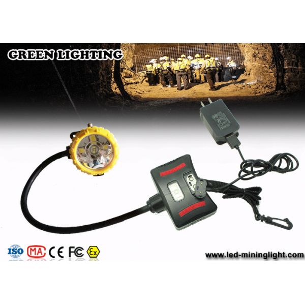 Buy cheap 348 Lum Explosion Proof Rechargeable Miners Headlamp / IP68 Waterproof Mining Cap Lights from wholesalers