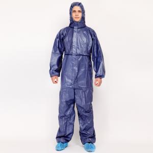 Buy cheap SMMS Breathable Disposable Coveralls , Disposable Work Overalls from wholesalers