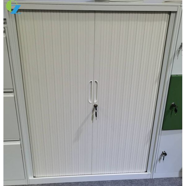 Buy cheap Knocked Down Structure Steel Rehau Tambour Swing Door Cabinet 2 Shelves from wholesalers