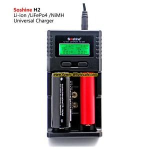 Soshine H2 LCD Universal Charger for Liion/LiFePO4 26650 18650 9V NiMH C AA AAA