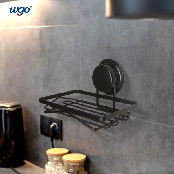 Quality 173mm Bathroom Soap Dish Holder SS201 WGO Suction Soap Holder for sale