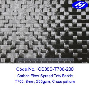 Buy cheap Toray 12K 200gsm Cross Spread Tow Carbon Fiber Fabric from wholesalers