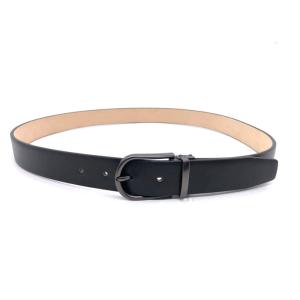 Buy cheap OEM Formal Mens Black Leather Dress Belt / Alloy Clamp Pin Buckle Belt from wholesalers