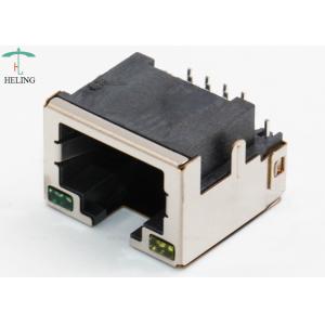 Buy cheap 8 Pin RJ45 Female Jack Offset / Seeking PCB Tab Up Thru - Hole Type from wholesalers