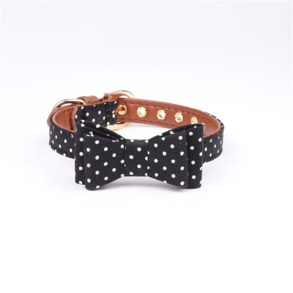 Dots Bowtie Collars Pet Leash Cute Dog Supply