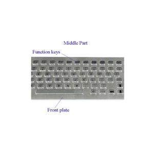 Front Side Mounted Rugged Industrial Metal Keyboard With Trackpad