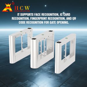 Buy cheap HCW Durable Barrier Turnstile Gate with 910mm Channel Width and 4-Pair Infrared Anti-Tailgating ISO 9001/CE Certified Swing Gate Turnstile from wholesalers