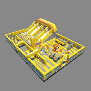 Buy cheap Inflatable Big Slides With Obstacle Jumping Castle (Yellow & White ) from wholesalers