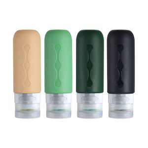 Buy cheap Green Cylinder Toiletry Empty Silicone Travel Bottle Set Refillable 90Ml from wholesalers