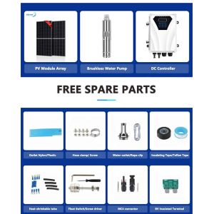 Buy cheap Deep well submersible booster pressure borehole pumping system solar water pump for agriculture farm irrigation from wholesalers