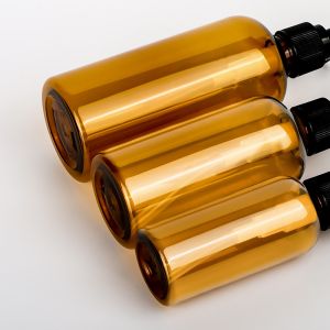 Buy cheap Empty 200ml 300ml Plastic Cosmetics Containers Packaging Luxury Amber Shampoo Lotion Pump Bottle from wholesalers