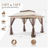 Buy cheap 11x11 Pop-Up Instant Gazebo Tent with Mosquito Netting Outdoor Canopy Shelter with 121 Square Feet of Shade from wholesalers