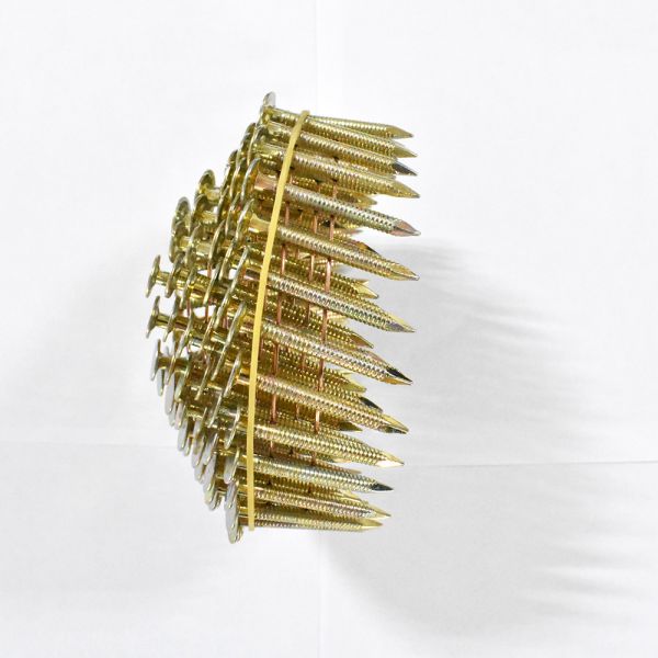 Quality Q195 Steel Coil Roofing Nails Ring Shank Diamond Point High Precision for sale