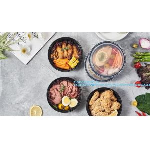 Buy cheap 38 Oz 32oz 24oz Lunch Plan Box Disposable Take Out Bowls Black BPA Free Reusable Durable Stackable Microwave Freezer from wholesalers