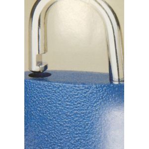 Blue Decentered Iron High Security Padlock Long Working Lifespan