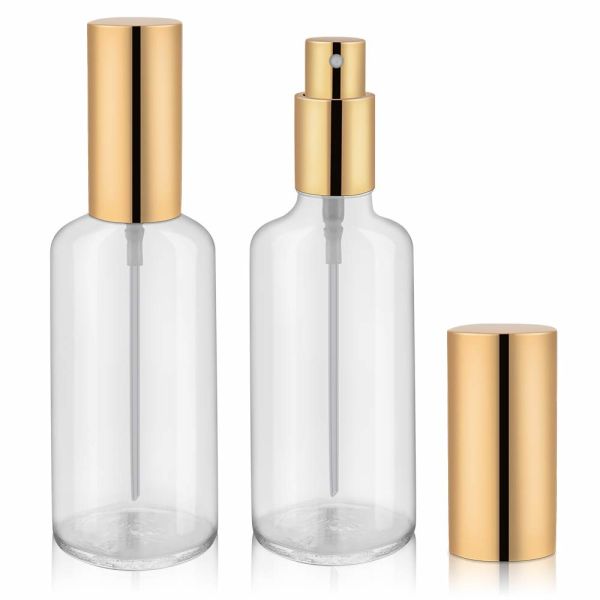 Quality Anodized Aluminum Fine Mist Spray Bottle 50ml Glass Pump Dispenser for sale