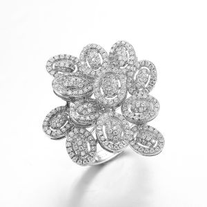 Buy cheap Symbol of Power 925 Sterling Silver CZ Irregular Pattern Decoration Rings from wholesalers