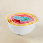 Buy cheap Multicolored 8 Piece Nesting Bowls Set Mixing Bowl And Measuring Cup Set from wholesalers