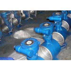 Gearbox Operated Butt Welded Eccentric Butterfly Valve 16'' Three Eccentric