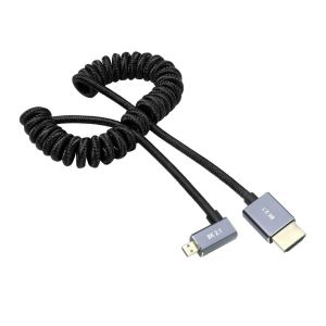Alvin's 8K Left Angle Micro HDMI Cable Coiled 48Gbps