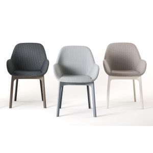 China Clap Padded armchair / Clap Padded armchair - Fabric & plastic legs - Kartell on sale