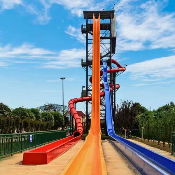 Buy cheap Water Playground Equipment Irritative Freefall Slide Fiberglass High Speed Water Slides from wholesalers
