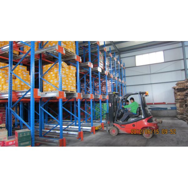 5 Layers Pallet Shuttle Racking System Q345B Steel Material For Cold Warehouse